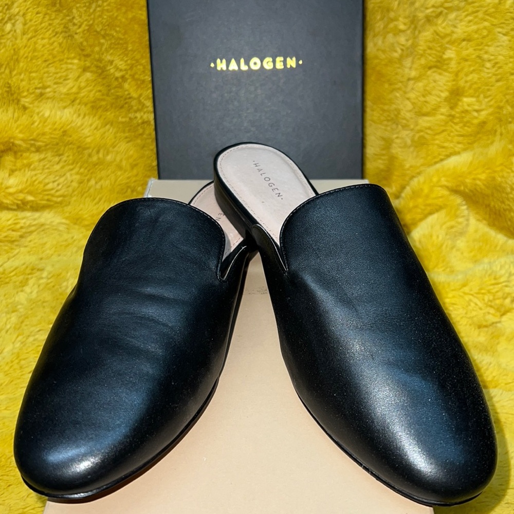 Halogen Leather Mules (8.5) New!